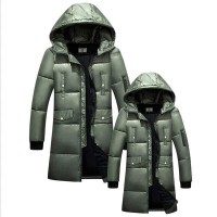 Doudoune Homme Longue Parka Luxe duvet Sport Elegance Capuche Vert 2017